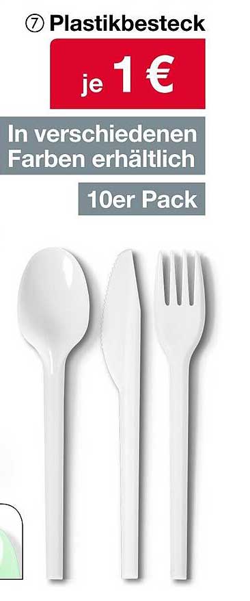 Plastikbesteck 10er Pack für je 1 €