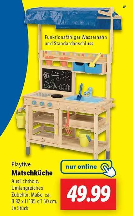 Playtive Matschküche mit funktionstüchtigem Wasserhahn
