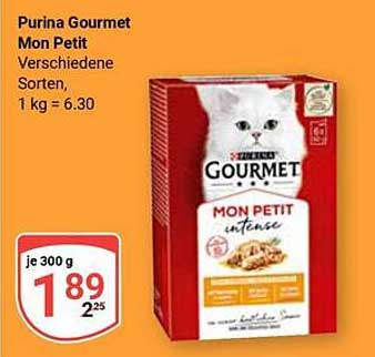 Purina Gourmet Mon Petit – verschiedene Sorten, 300 g für nur 1,89 €