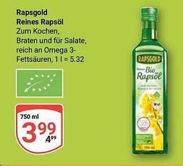Rapsgold Reines Rapsöl 750 ml