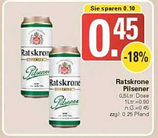 Ratskrone Pilsener 0,5L Dose