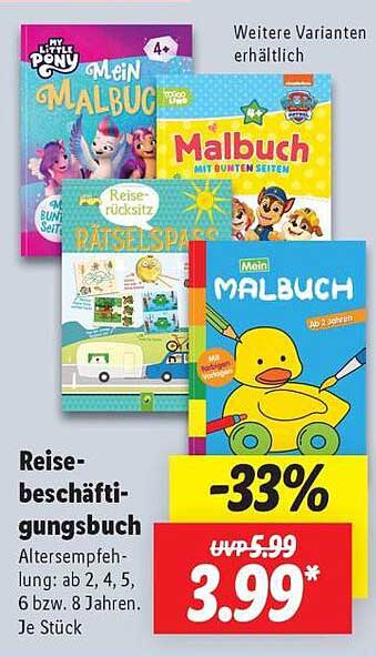 Reisebeschäftigungsbuch - 33% Rabatt!