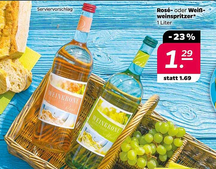 Rosé- oder Weißweinspritzer* 1 Liter