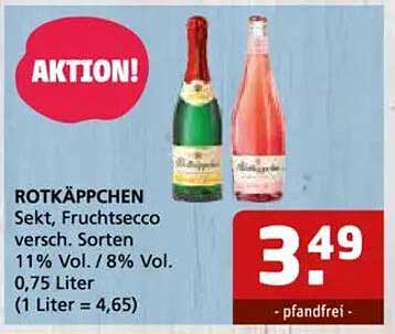 ROTKÄPPCHEN Sekt, Fruchtsecco verschiedene Sorten