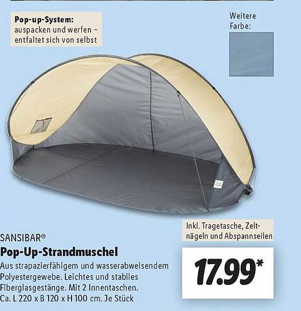 SANSIBAR® Pop-Up-Strandmuschel