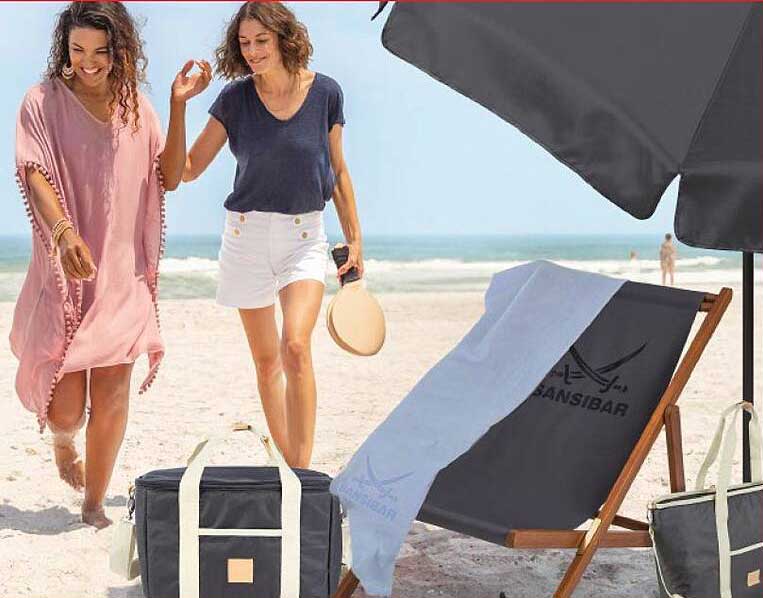 SANSIBAR Strandtasche und Strandliege Set