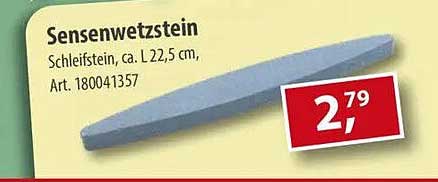 Sensenwetzstein Schleifstein, ca. L 22,5 cm, Art. 180041357