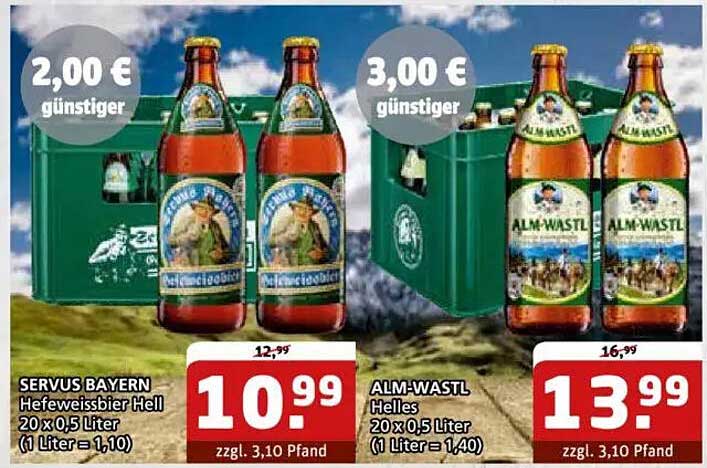 Servus Bayern Hefeweissbier Hell 20 x 0,5 Liter