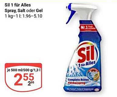 Sil 1 für Alles Spray, Salt oder Gel