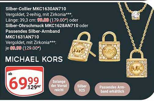 Silber-Collier MKC1630AN710 und Silber-Schmuck MKC1628AN710 von Michael Kors