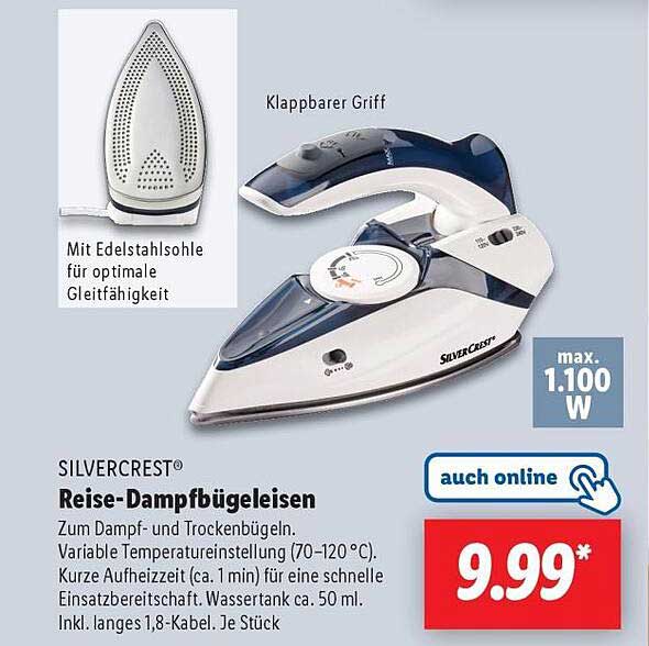 SILVERCREST® Reise-Dampfbügeleisen