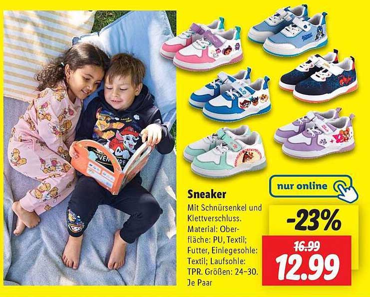 Sneaker mit Schnürsenkel und Klettverschluss