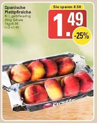 Spanische Plattpfirsiche 250g