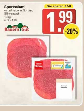 Sportsalami verschiedene Sorten, SB-verpackt