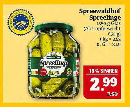 Spreewaldhof Spreelinge 1550 g Glas