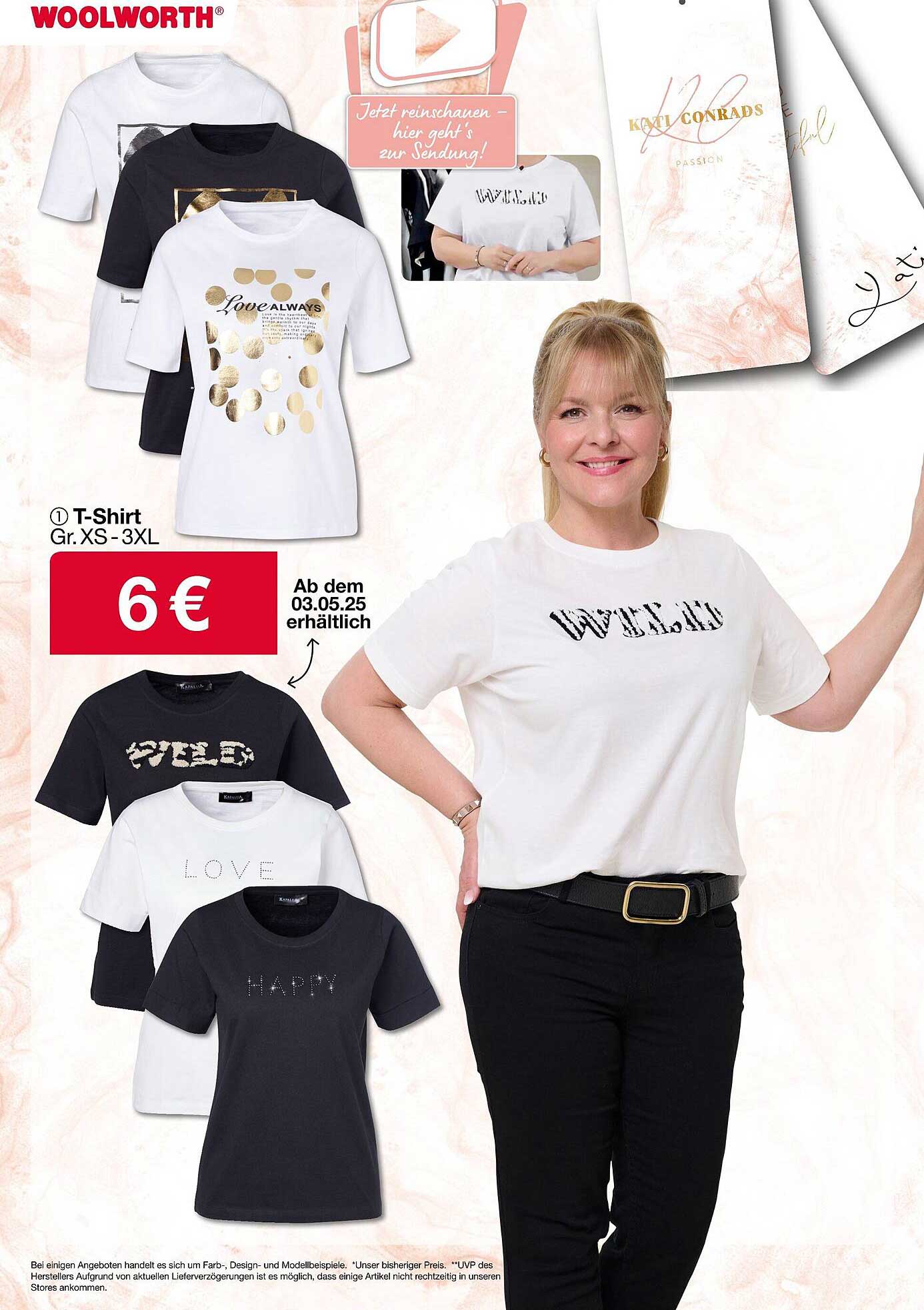 T-Shirt Gr. XS-3XL für nur 6 €