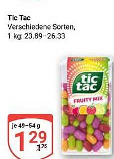 Tic Tac Fruity Mix, 49–54 g