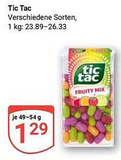 Tic Tac Fruity Mix - Verschiedene Sorten