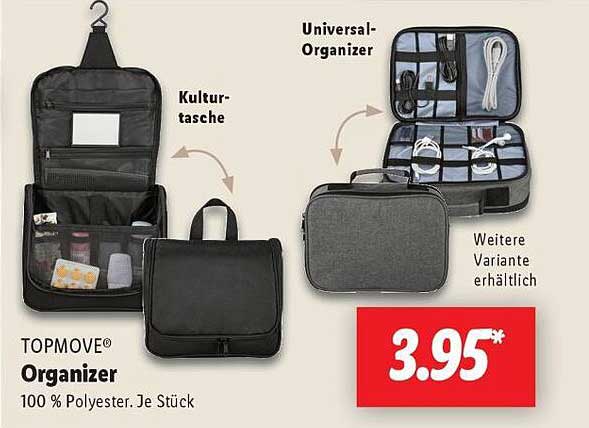 TOPMOVE® Organizer 100% Polyester, Je Stück