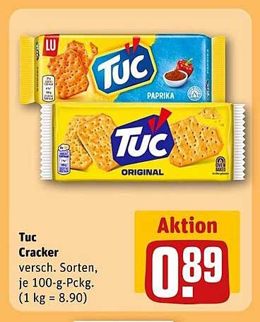Tuc Cracker, verschiedene Sorten, je 100-g-Pckg.