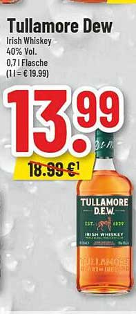 Tullamore Dew Irish Whiskey 40% Vol. 0,7l Flasche