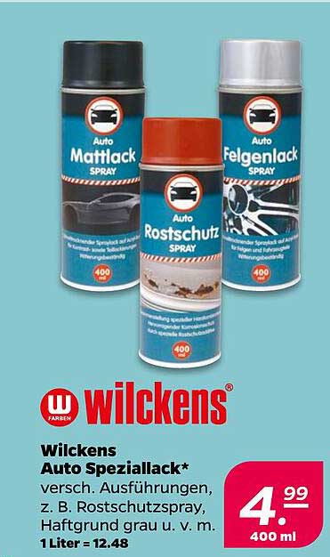 Wilckens Auto Speziallack – verschiedene Ausführungen
