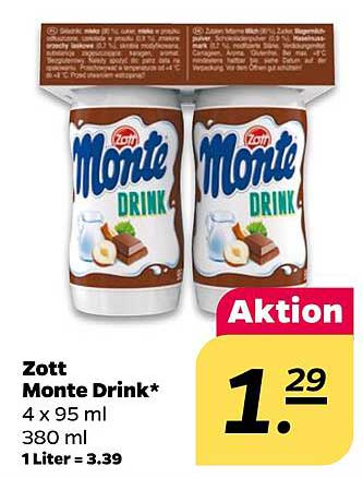 Zott Monte Drink 4 x 95 ml