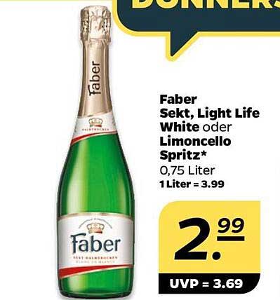 Faber Sekt, Light Life White oder Limoncello Spritz*