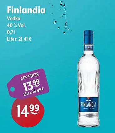 Finlandia Vodka 40 % Vol. 0,7 l