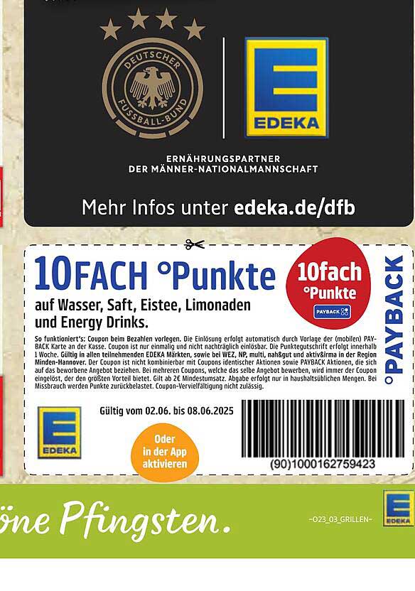 10FACH °Punkte auf Wasser, Saft, Eistee, Limonaden und Energy Drinks