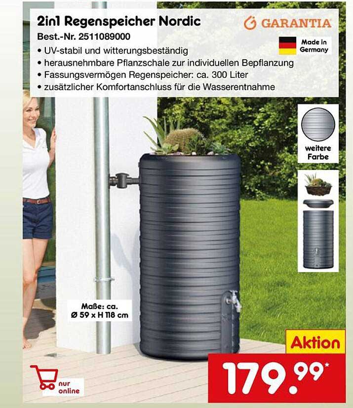 2in1 Regenspeicher Nordic