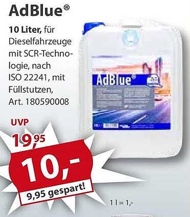 AdBlue® 10 Liter für Diesel-Fahrzeuge