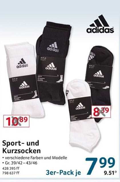 Adidas Sport- und Kurzsocken – 3er-Pack