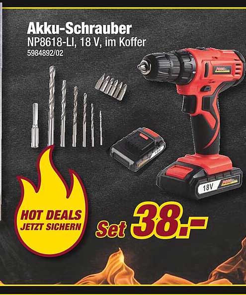 Akku-Schrauber NP8618-LI, 18 V, im Koffer