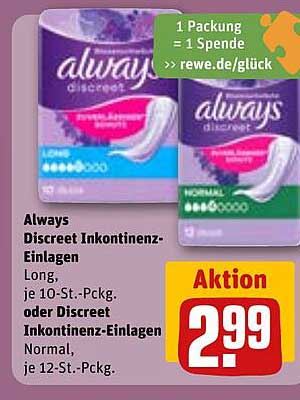 Always Discreet Inkontinenz-Einlagen