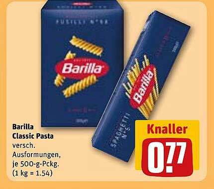Barilla Classic Pasta 500 g - Knallerpreis!