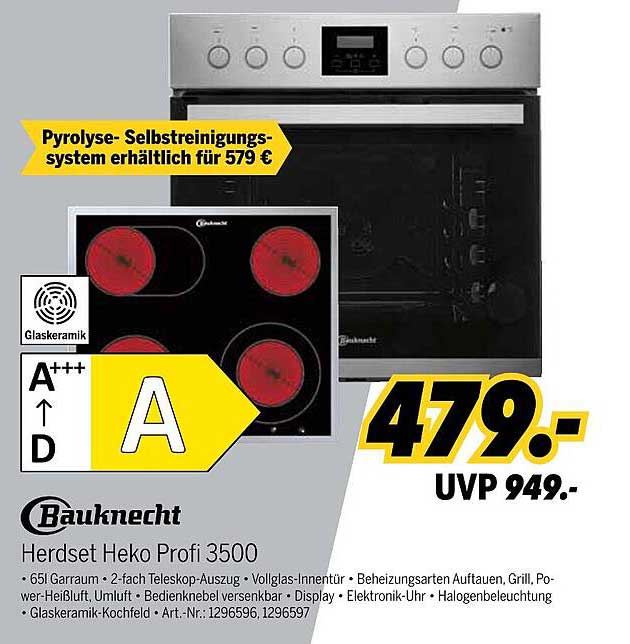Bauknecht Herdset Heko Profi 3500