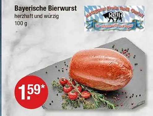 Bayerische Bierwurst 100 g - herzhaft und würzig