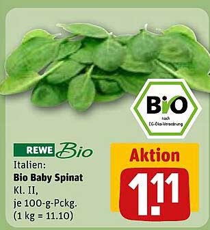 Bio Baby Spinat Kl. II, je 100-g-Pckg.