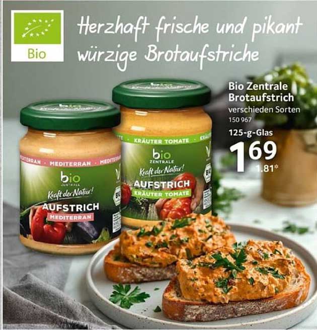 Bio Zentrale Brotaufstrich verschiedene Sorten 150 967