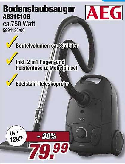 Bodenstaubsauger AEG AB31C1GG - ca. 750 Watt