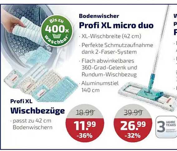 Bodenwischer Profi XL micro duo
