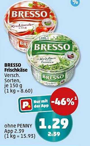 BRESSO Frischkäse verschiedene Sorten, 150 g