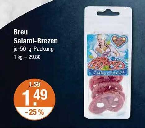 Breu Salami-Brezen je 50 g-Packung