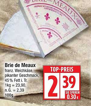 Brie de Meaux 100g - Französischer Weichkäse im Sonderangebot
