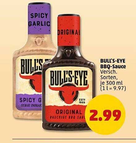 BULL'S-EYE BBQ-Sauce - Spicy Garlic & Original 300 ml