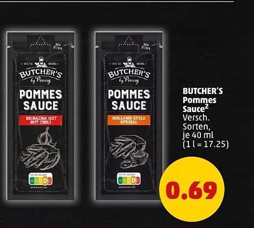 BUTCHER'S Pommes Sauce – Sriracha Hot & Holland Style Special