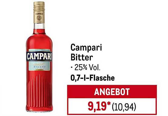 Campari Bitter - 0,7 l Flasche