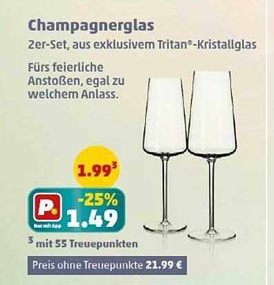 Champagnerglas 2er-Set aus exklusivem Tritan®-Kristallglas