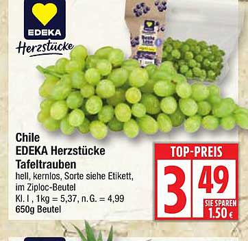 Chile EDEKA Herzstücke Tafeltrauben